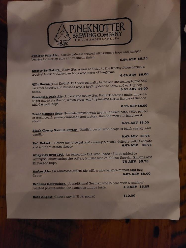 Pineknotter Brewing Company Menu image 2